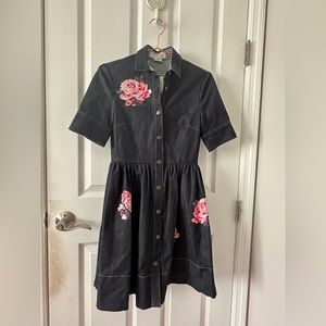 Kate Spade Rose Denim Shirtdress